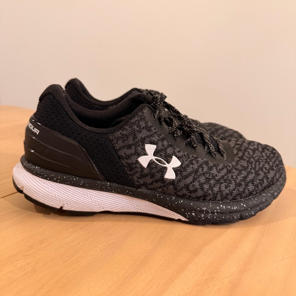 Under Armour Black and White Knit Sneakers